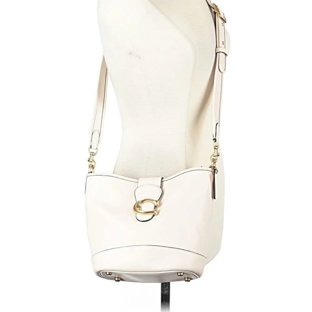 Coach Tali Bucket Bag Soft Leather Chalk Color Medium Size Excellent Condition - Picture 3 of 16
